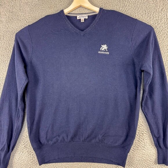 Peter Millar Sweater Mens XL Blue Wool Silk Blend Grandover Resort Golf Preppy‎ - Picture 2 of 13